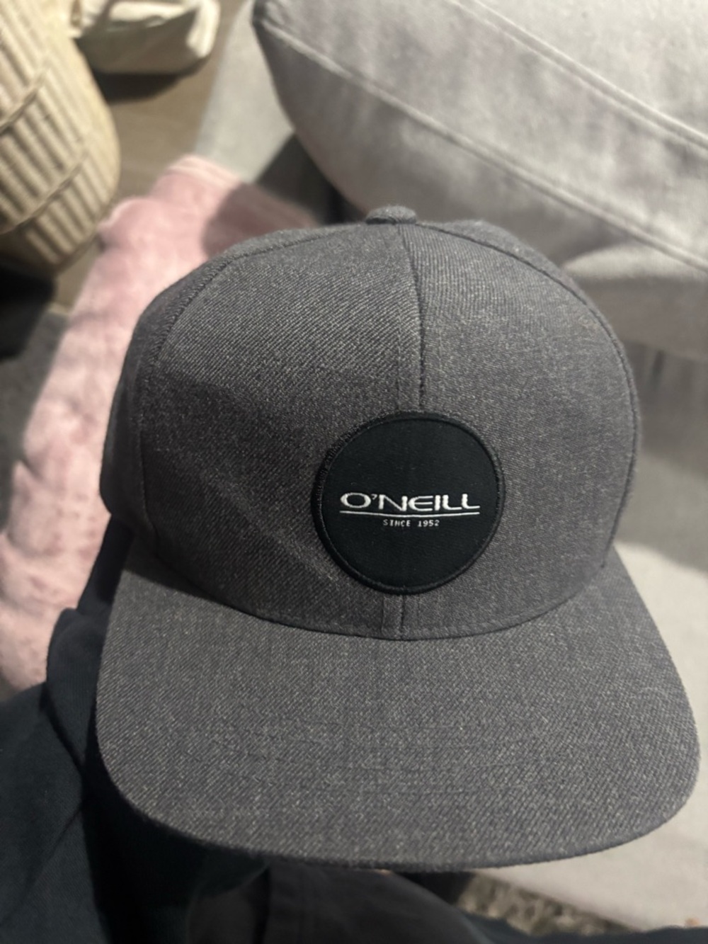O'Neill Charcoal Grey Flat-Brim Snapback Hat